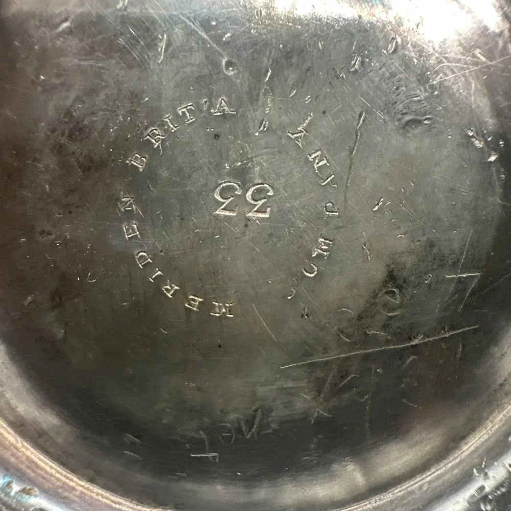 Meriden Silver Company #33 Engraved   Mug Antique